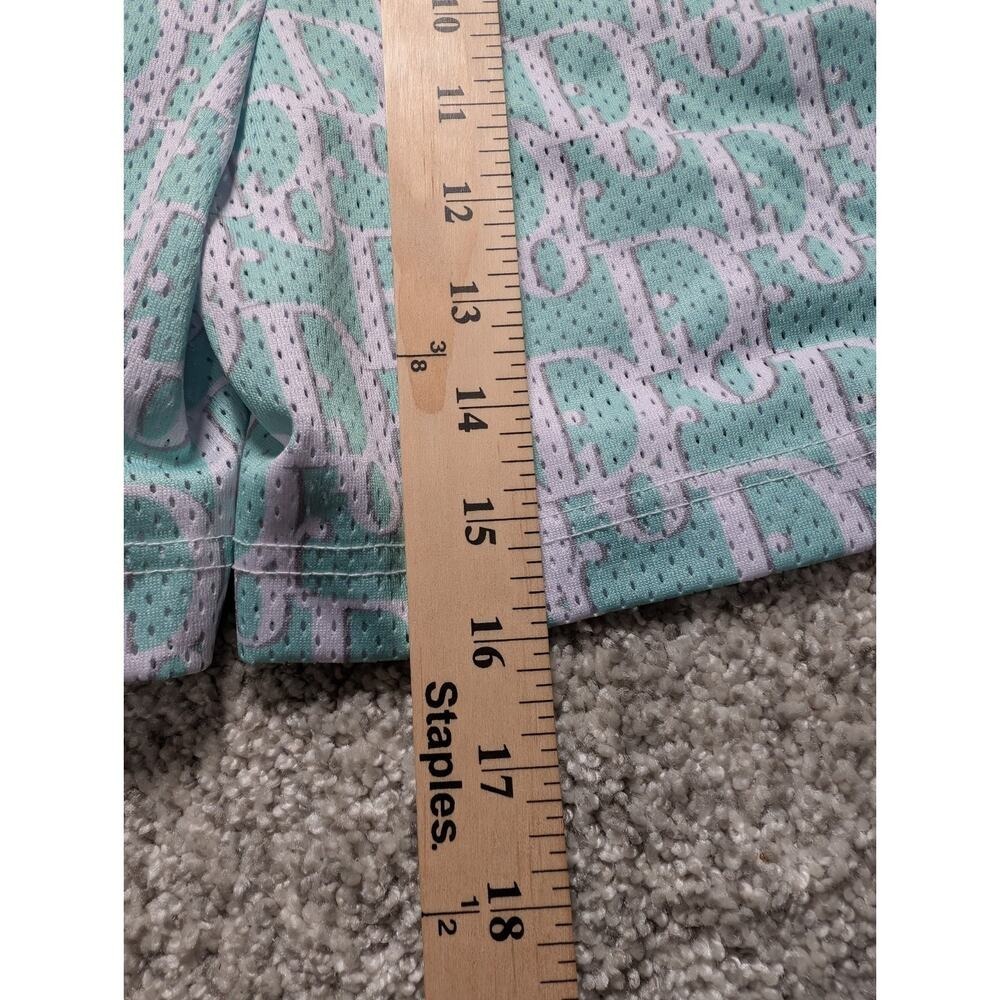 Bravest Studios Shorts Mens XS Mint Green Monogram Mesh Basketball Streetwear - Picture 6 of 6